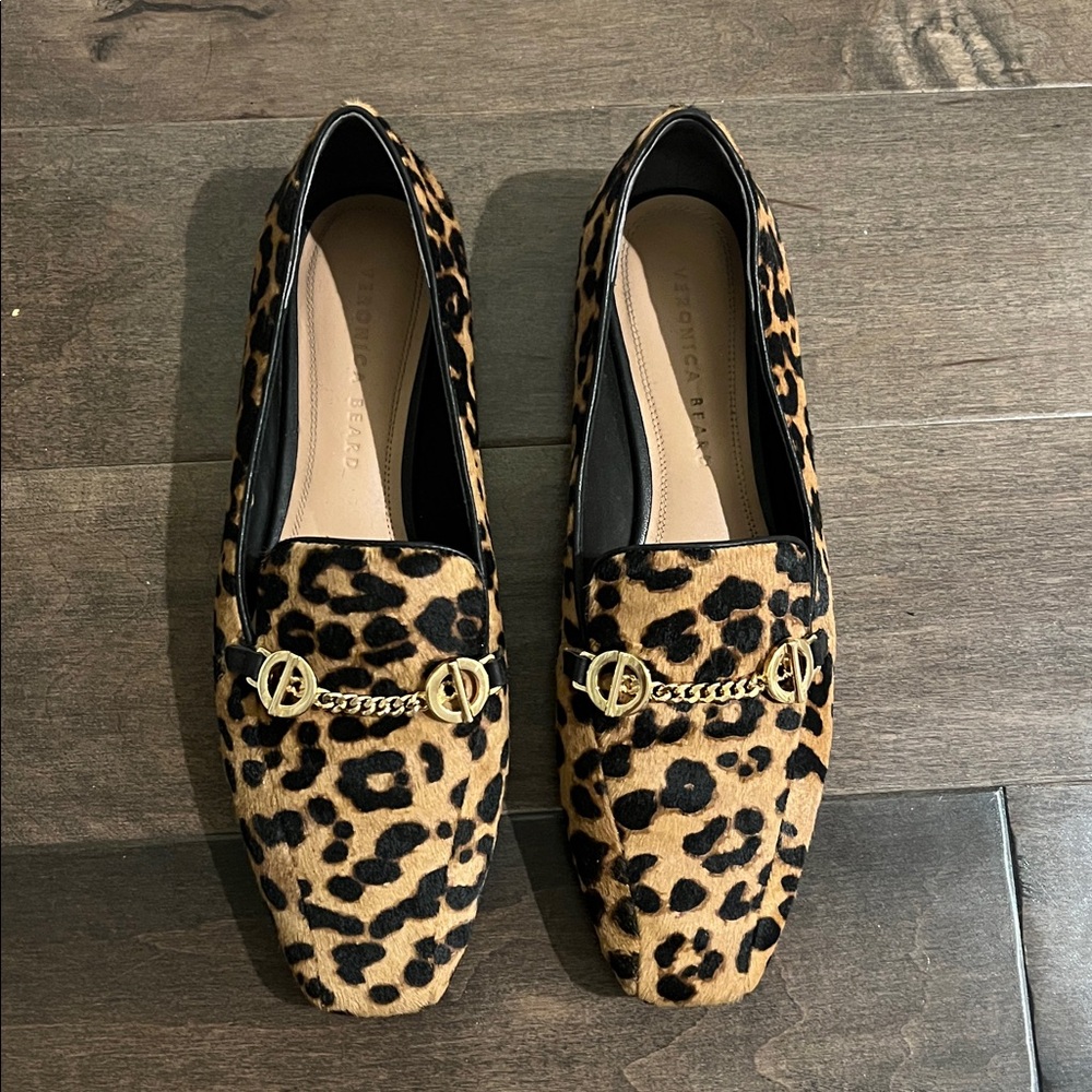 Veronica Beard Grier Leopard/Gold Haircalf
